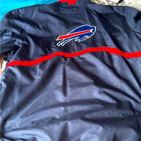 🏈 Vintage Reebok NFL Buffalo Bills Authentic Sideline Pull Over Jacket 🏈 - Picture 6 of 16